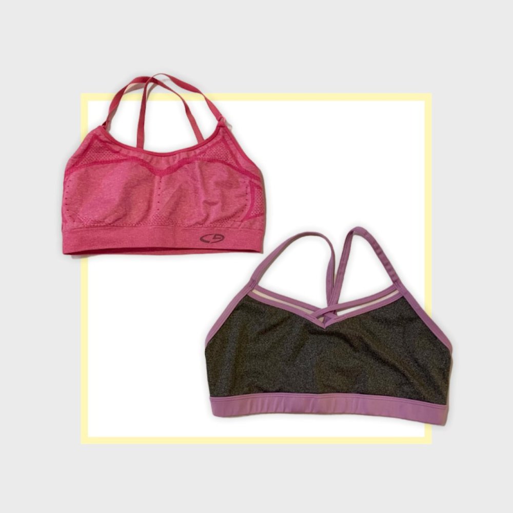 Bundle of Two Pink and Grey Champion Sport Bra Sma